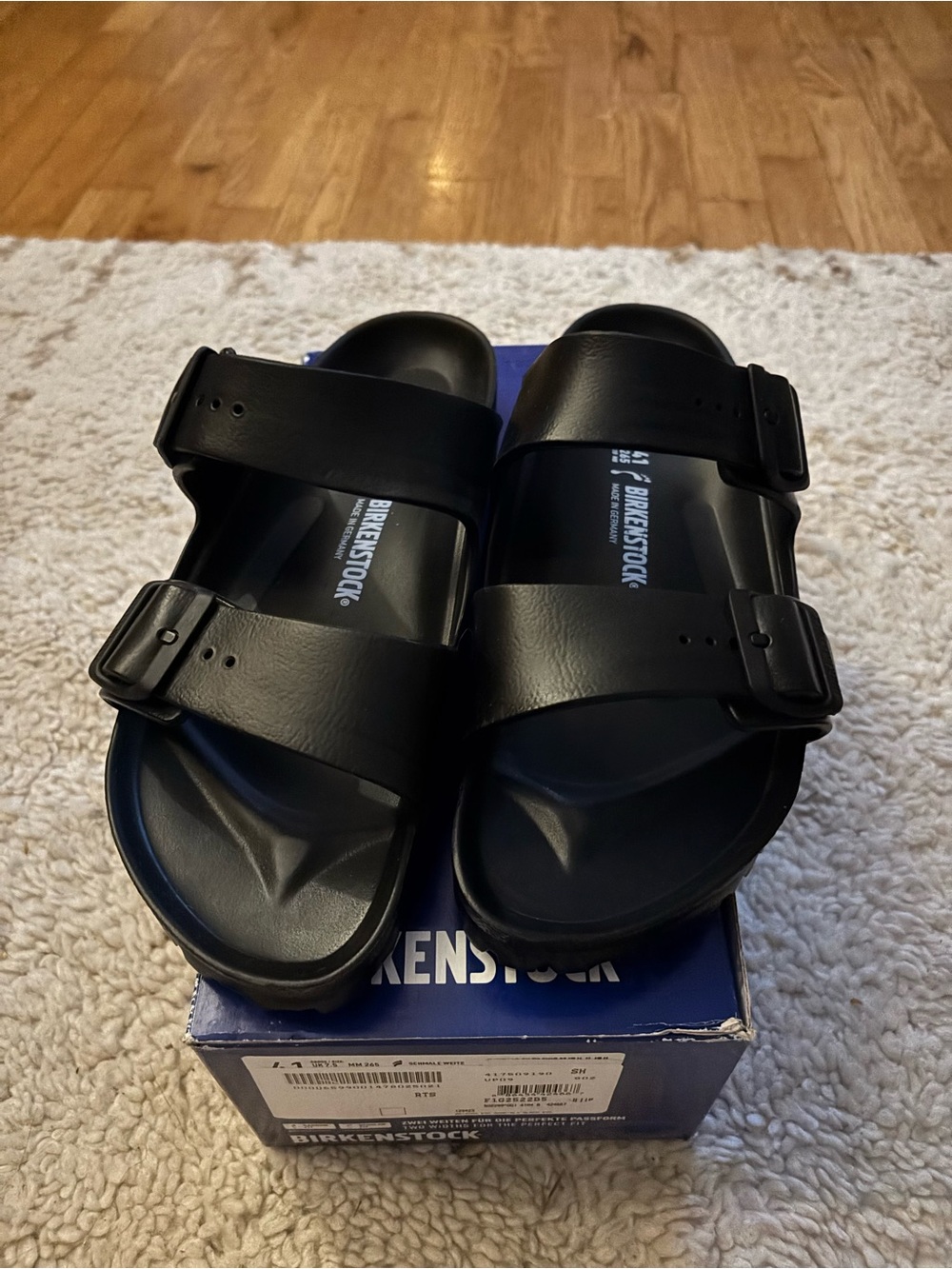 NIB Birkenstock Arizona EVA Black Sandals Slides Unisex EU 41, Sz 10, - Picture 6 of 8